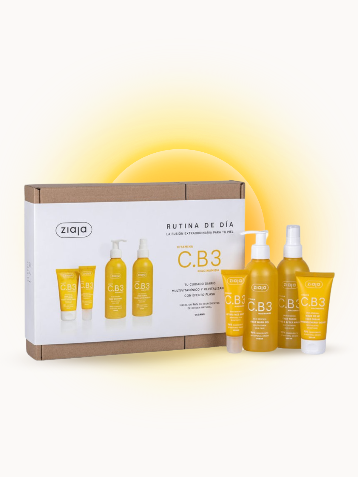 Coffret Routine Visage Jour Vitamine C + B3 + Niacinamide – Éclat & Hydratation Quotidienne
