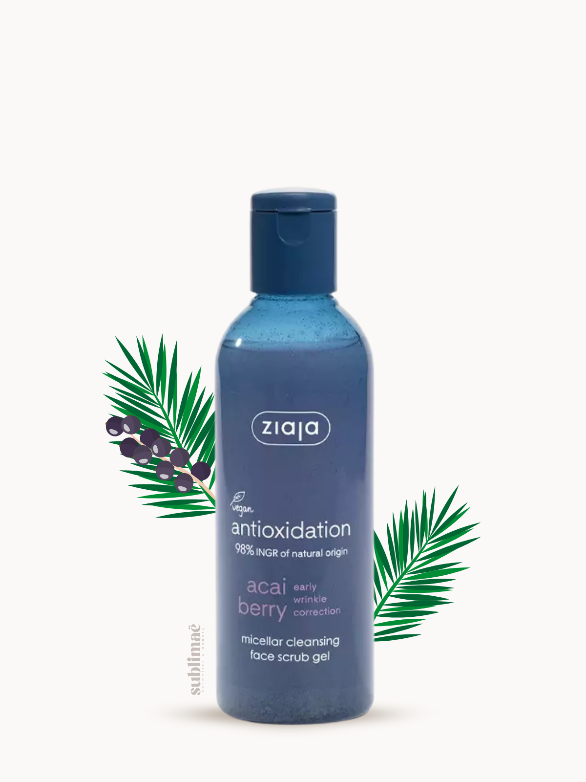 Gel Exfoliant & Nettoyant Micellaire Açaï – Fraîcheur & Éclat