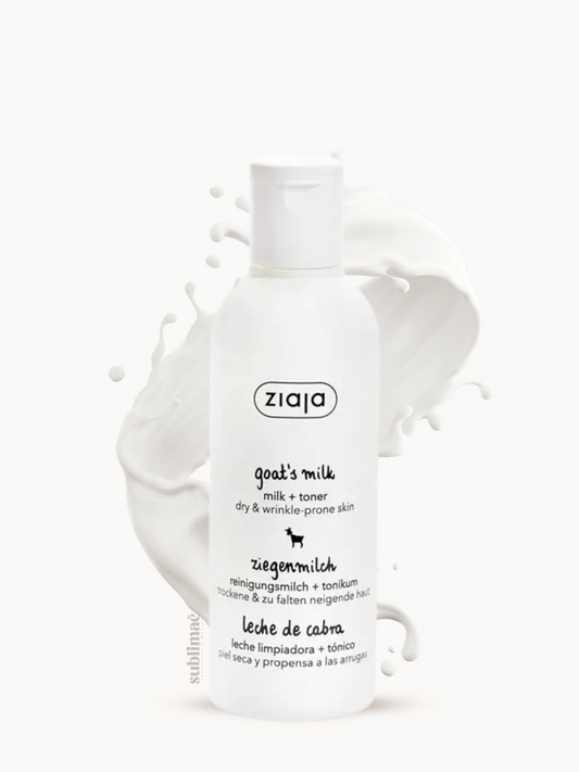 Lait Nettoyant & Tonique au Lait de Chèvre – Douceur & Hydratation