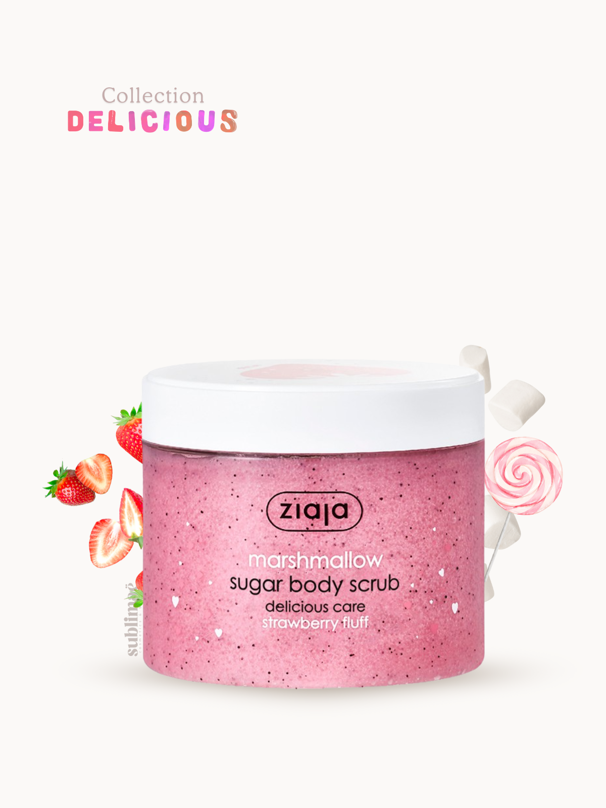 Gommage Corps au Sucre Marshmallow – Exfoliation & Douceur Gourmande