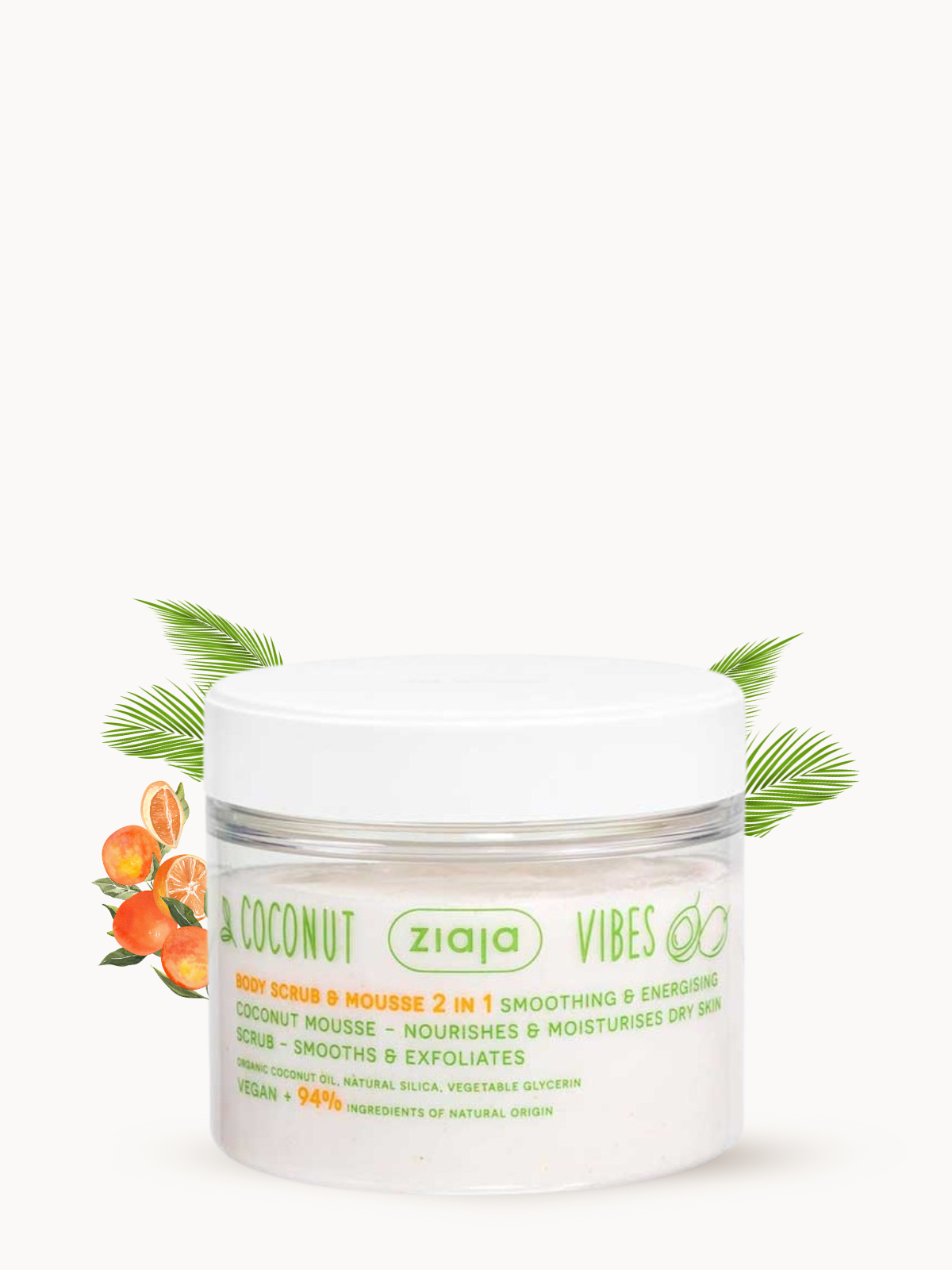 Exfoliant & Mousse Corps 2-en-1 Coconut Orange Vibes – Douceur & Évasion Sensorielle
